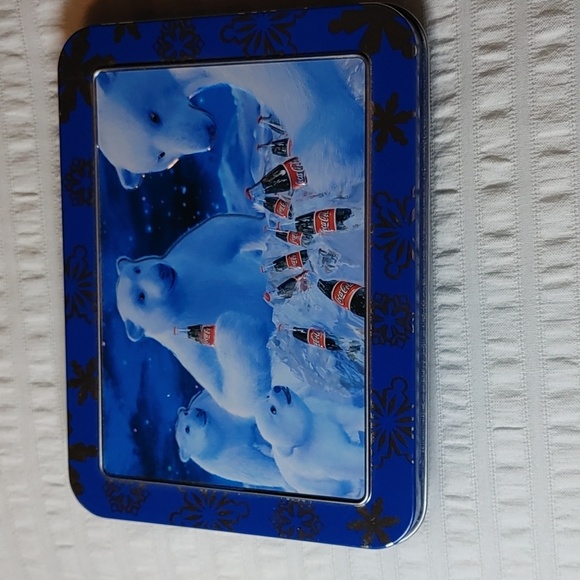 2/$30 2005 Collectible Coca- Cola Polar Bears Tin with 2 decks of Playing Cards - Picture 1 of 9